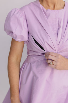 purple breastfeeding dress Holy Grail Nursing Dress - Short Sleeve - Lilac
