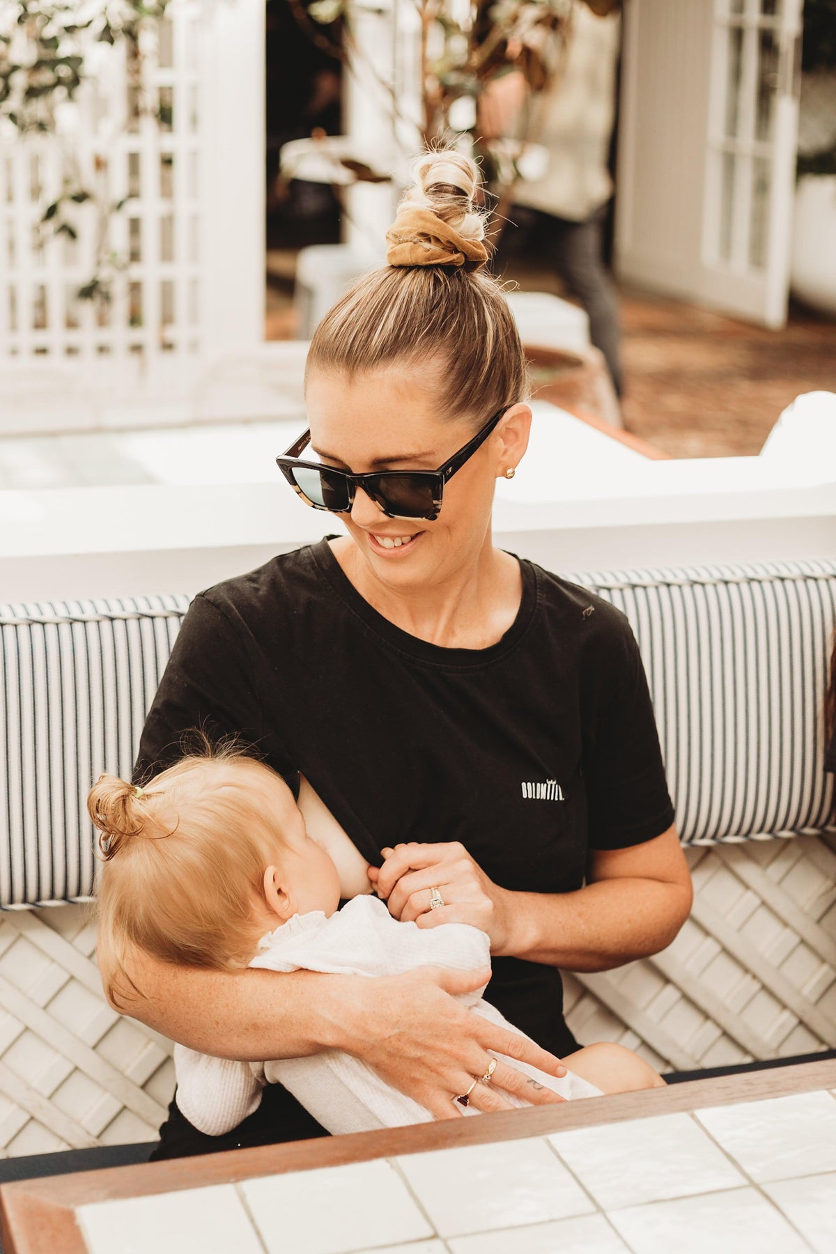 Classic Black Breastfeeding Dress