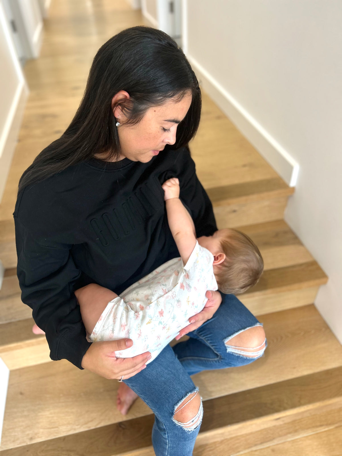 Goldmiilk - Acid Wash Breastfeeding - Long Sleeve